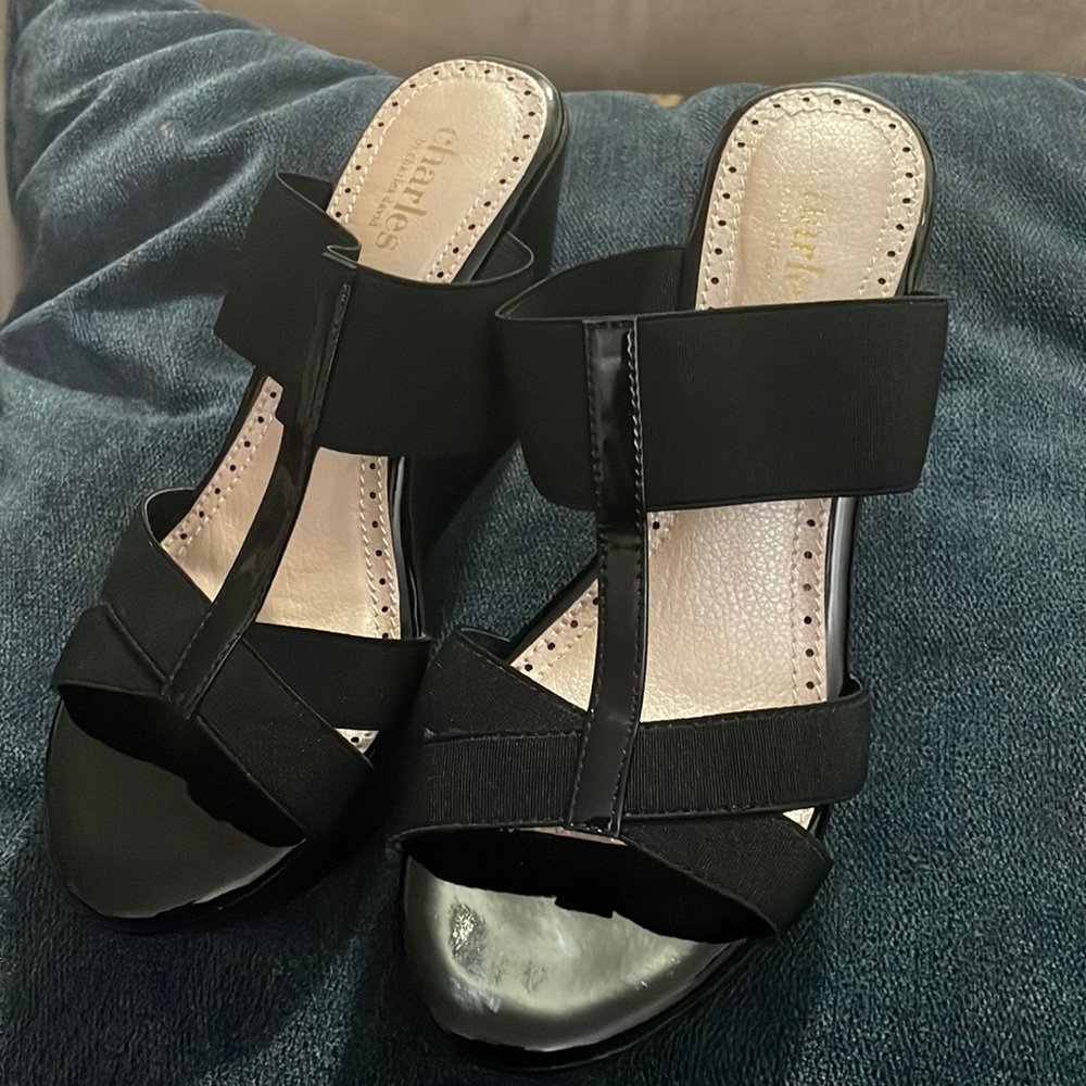Black Charles by Charles David Brand New Wedges.  Beautiful!!!